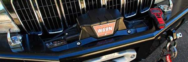 Installing the winch on the car's network guard