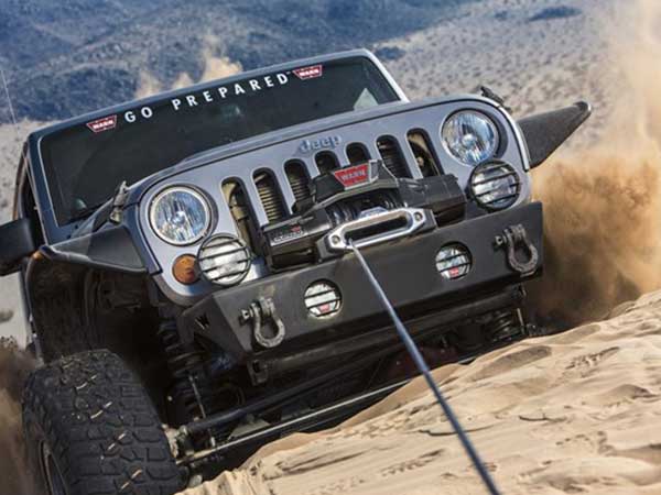 Winch on the car guard